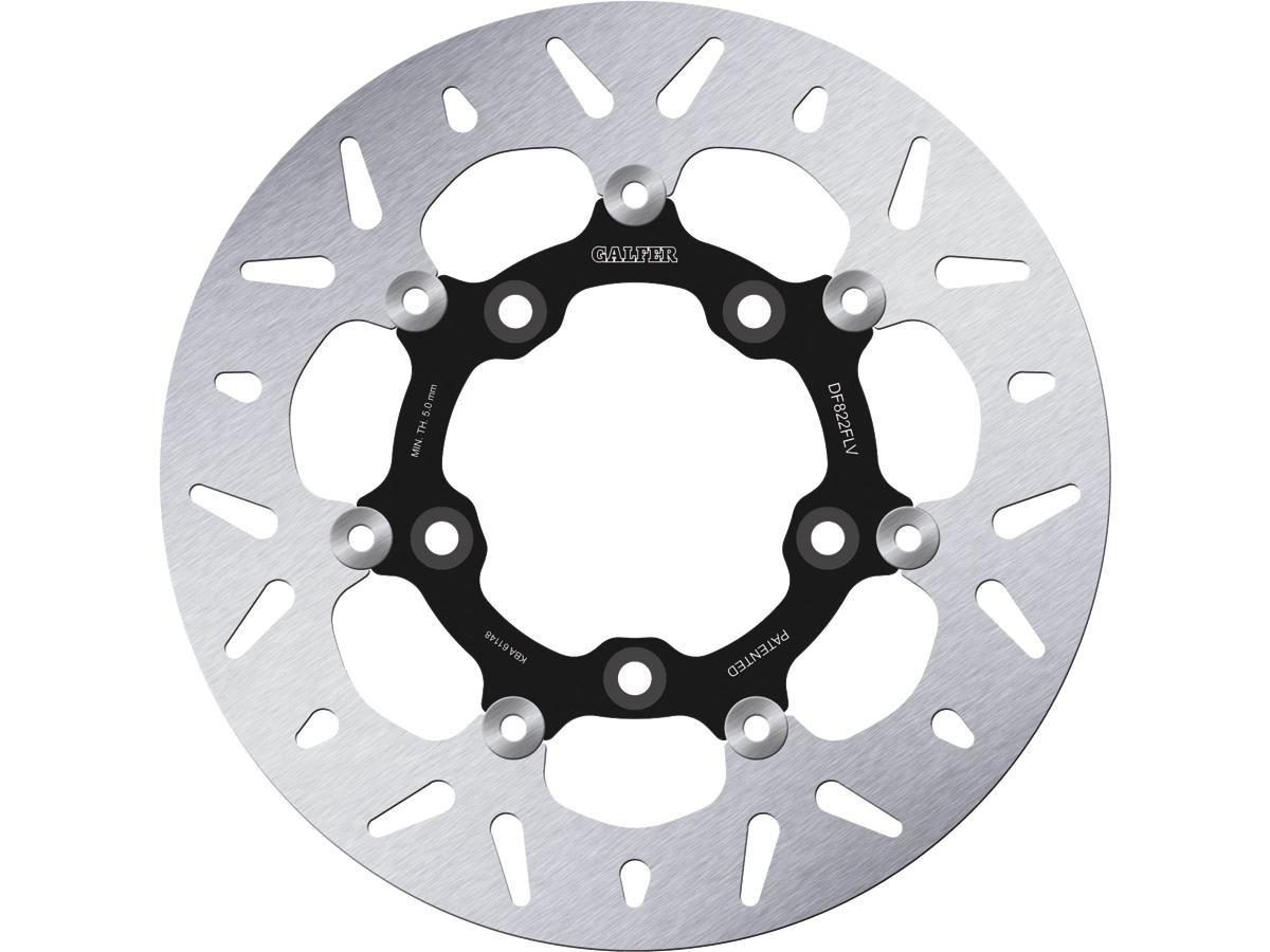 Disc Round DF FLV Floating Brake Disc 5-Hole Black Rear