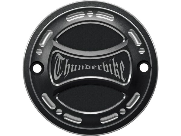 Torque Point Cover With Thunderbike Logo, 2-hole Bi-Color Anodized
