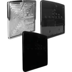 Inside License Plate Base Plate German Size (80ccm) 240x135mm Aluminium Polished