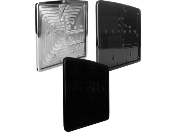 Inside License Plate Base Plate German Size (80ccm) 240x135mm Aluminium Polished