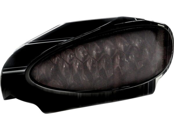 Inside Plate Oval Mini LED Taillight without Mounting Bracket Black LED