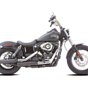 Double Groove Slip-On Mufflers Black Satin