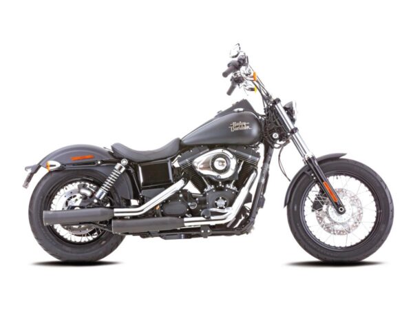 Double Groove Slip-On Mufflers Black Satin