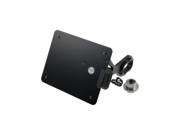 Sidemount License Plate Bracket Kit Germany 180 x 200 mm Black Powder Coated
