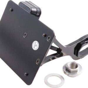 Sidemount License Plate Bracket Kit Switzerland 180 x 140 mm Black Powder Coated