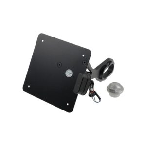Sidemount License Plate Bracket Kit Italy 170 x 170 mm Black Powder Coated