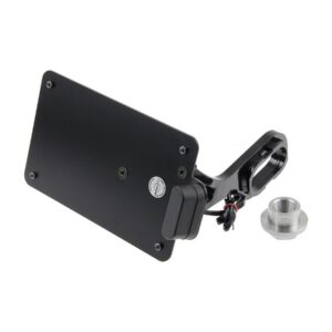 Sidemount License Plate Bracket Kit France 210 x 130 mm Black Powder Coated