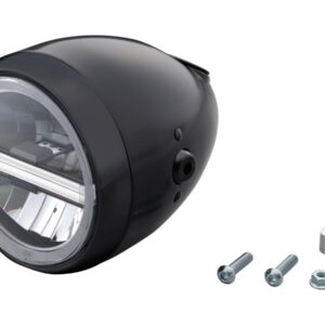 Neo Vintage 5 3/4" Headlight Matte Black Powder Coated Reflector LED