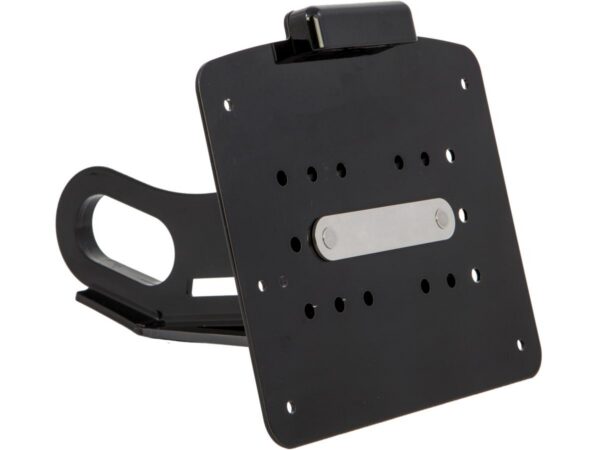 Long License Plate Side Mount Kit for Softail M8 Long, Swiss specification Gloss Black