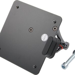 Sidemount License Plate Bracket Kit Germany 180 x 200 mm Black Powder Coated