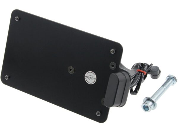 Sidemount License Plate Bracket Kit France 210 x 130 mm Black Powder Coated
