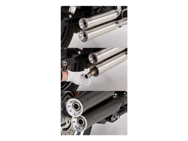 Double Groove Slip-On Mufflers Black Satin — изображение 2