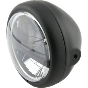 Pecos Type 6 5 3/4" Headlight Black Powder Coated LED