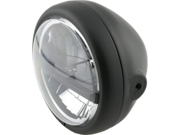 Pecos Type 6 5 3/4" Headlight Black Powder Coated LED