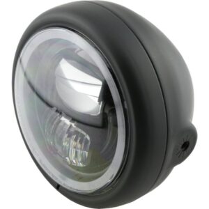 Pecos Type 7 5 3/4" Headlight Black Powder Coated LED