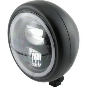 Pecos Type 7 5 3/4" Headlight Black Powder Coated LED