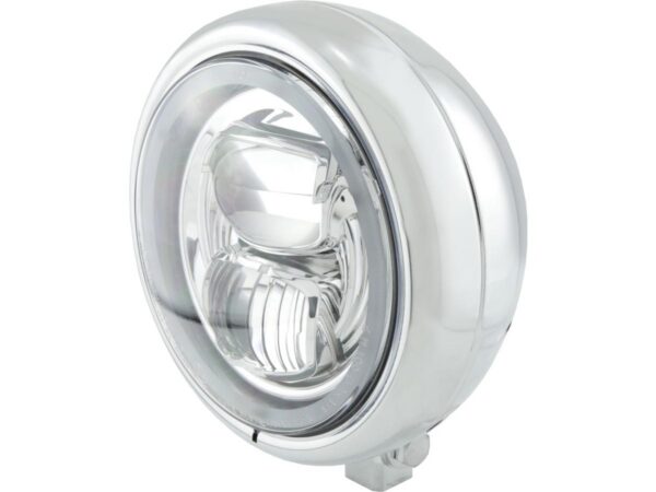 Pecos Type 7 5 3/4" Headlight Chrome LED