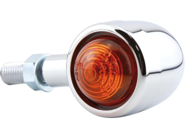 Old School Type 1 Turn Signal Chrome Amber Halogen — изображение 2