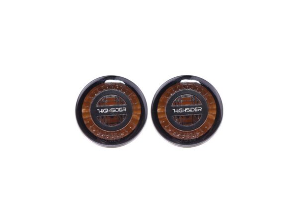 Rocket Modul LED Turn Signal Diameter(mm): 45/43 , Depth(mm): 18/15, Approved for front and rear installation Black Smoke LED