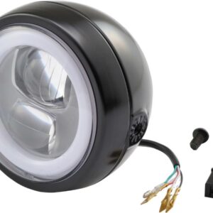 Capsule 120 4 1/2" Headlight Black Powder Coated Projector LED