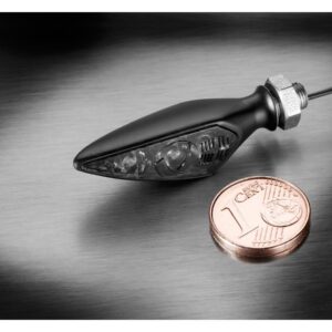 Rhombus S Extreme LED Turn Signal Front Left/Rear Right Black Clear LED