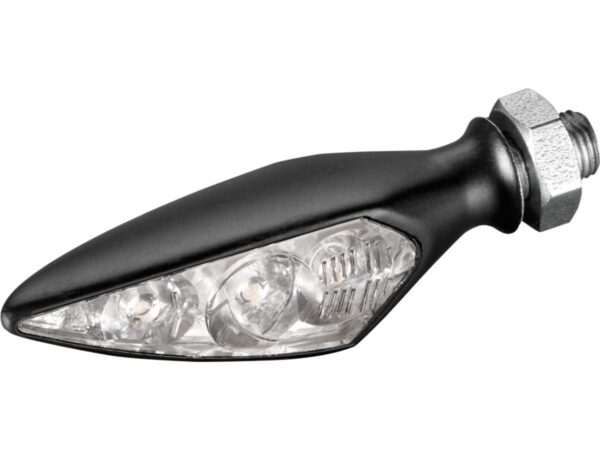 Rhombus S Extreme LED Turn Signal Front Right/Rear Left Black Clear LED — изображение 3