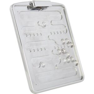 Framed License Base Plate with License Plate Light Swiss Size 180 x 140mm Aluminium Polished