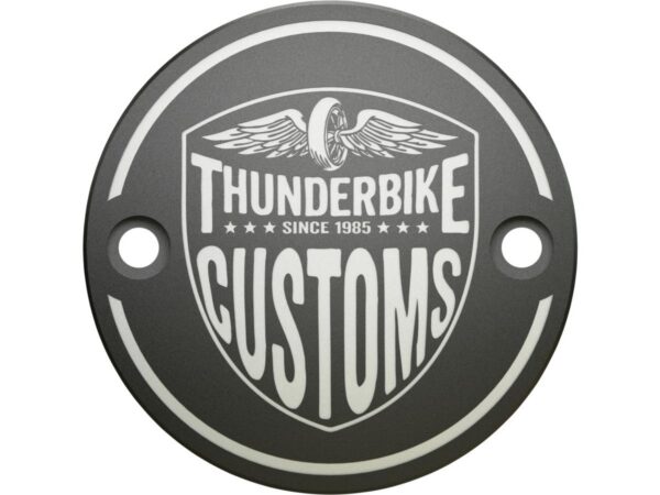 New Custom Point Cover 2-hole, with Thunderbike-Logo Bi-Color Anodized
