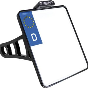 Side Mount License Plate Kit German specification 180x200mm Black Anodized