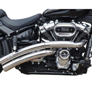 Rainbow Down Under Exhaust System , Polished Smooth Heat Shield, Polished Smooth End Cap, Polished 70 mm