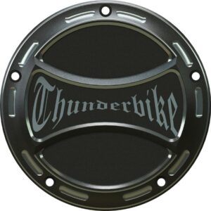 Torque Clutch Cover With Thunderbike Logo, 5-hole Bi-Color Anodized