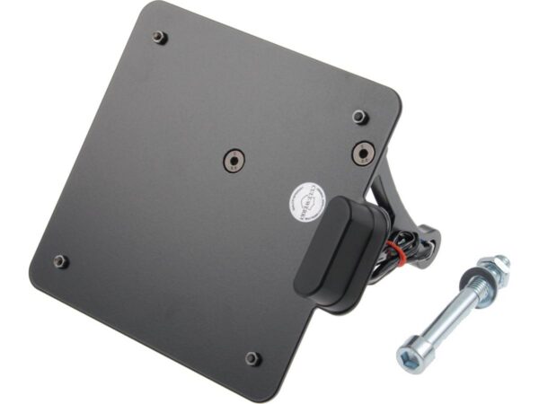Sidemount License Plate Bracket Kit Germany 180 x 200 mm Black Powder Coated