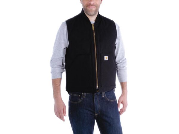 Relaxed Fit Firm Duck Insulated Rib Collar Vest — изображение 3