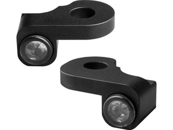 NANO Series LED Turn Signals Black Anodized Smoke LED