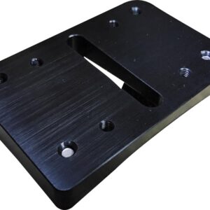 Mid-Mount License Plate Adapter Black Anodized