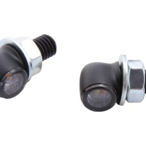 Proton Two LED Turn Signal/Position Light LED, Tinted Lens, Black Metal Housing Black Smoke LED
