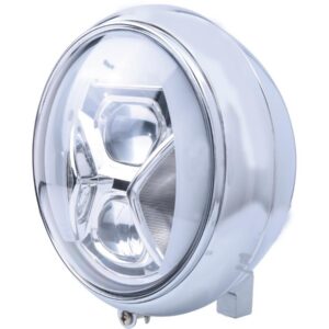 Yuma 2 Type 8 7" Cornering Headlight with Daytime Running and Position Light Chrome Reflector LED