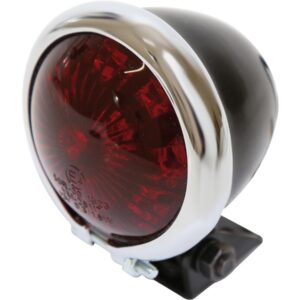 Bates Style LED Taillight Chrome Black LED