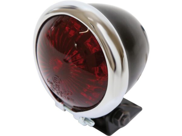 Bates Style LED Taillight Chrome Black LED