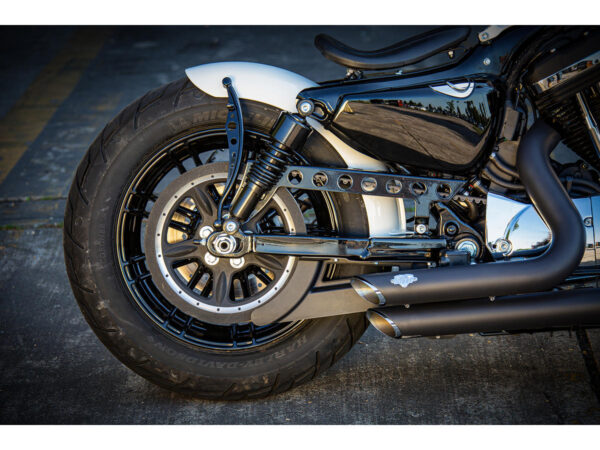 Hole Belt Guard for Sportster Gloss Black Powder Coated — изображение 2