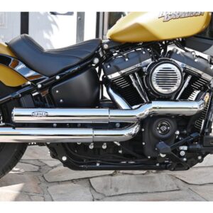 Drager Drag Exhaust System , Polished Smooth Heat Shield, Polished Smooth End Cap, Polished 70 mm