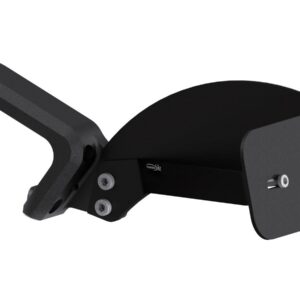 Long Side Mount License Plate Bracket Black Satin