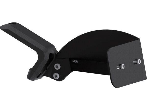 Long Side Mount License Plate Bracket Black Satin
