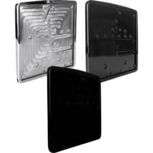 Inside License Plate Base Plate Swedish Size 155x175mm Flat Black Satin