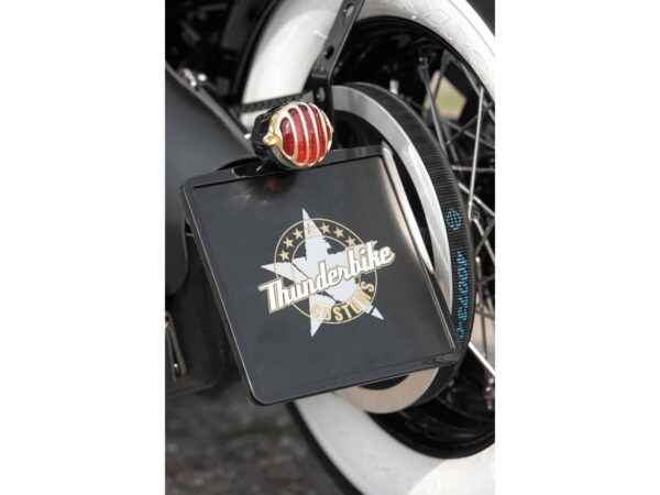 Alcatraz LED Taillight without Mounting Bracket Brass Polished Black Dual Filament