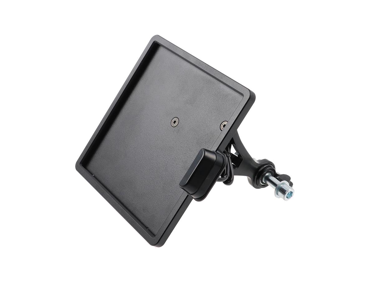 Slide-In Frame Side Mount License Plate Bracket Germany 180 x 200 mm Black Powder Coated