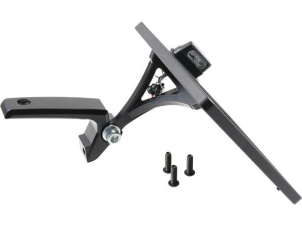 Slide-In Frame Side Mount License Plate Bracket Germany 180 x 200 mm Black Powder Coated — изображение 2