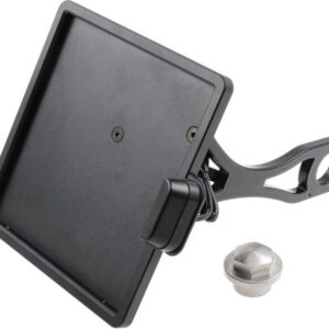 Slide-In Frame Side Mount License Plate Bracket Germany 180 x 200 mm Black Powder Coated