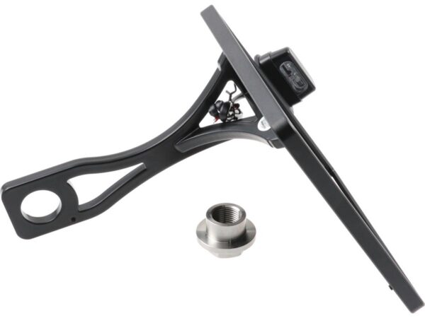 Slide-In Frame Side Mount License Plate Bracket Germany 180 x 200 mm Black Powder Coated — изображение 2