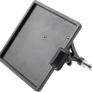 Slide-In Frame Side Mount License Plate Bracket Germany 180 x 200 mm Black Powder Coated